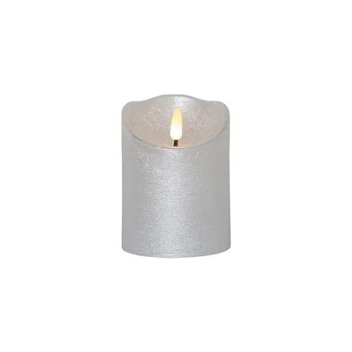 Star Trading LED Echtwachskerze ,Flamme Rustic', Batterien, Timer, warmweiß flac