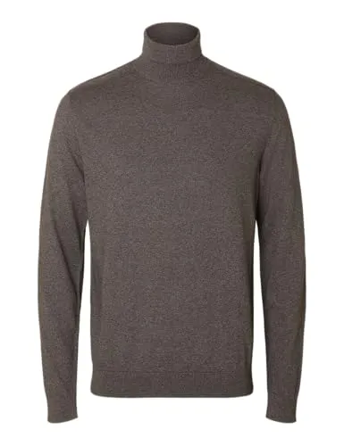 SELECTED HOMME Rollkragen Strickpullover - Stylischer Rollkragenpullover aus 100% Baumwolle, weich und atmungsaktiv. Perfekt für jede Jahreszeit und ideal kombinierbar für einen eleganten Look.