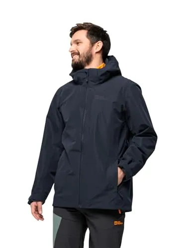 Jack Wolfskin Herren Fernblick 2L Regenjacke - Funktionsjacke mit Texapore Ecosphere für optimalen Wetterschutz und reduzierte Umweltbelastung, ideal für Stadt und Natur.