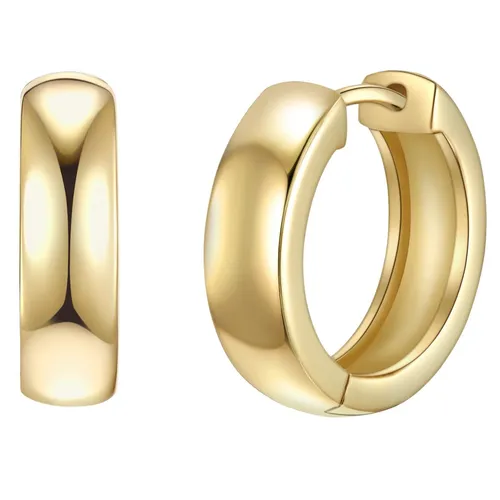 Glanzstücke München Damen Creolen 925/- Sterling Silber, gelbvergoldet - Ohrringe für Damen, aus hochwertigem gelbvergoldetem Sterling Silber, mit praktischem Klappverschluss für optimalen Tragekomfort - ideal für jedes Outfit.