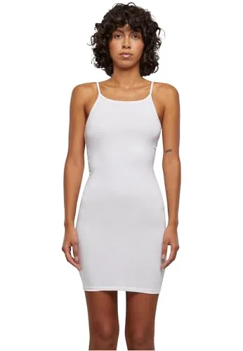 Urban Classics Damen Kleid Ladies Stretch Jersey Slim Dress, Sommerkleid mit Spaghettiträgern für Frauen, Größen XS - 5XL