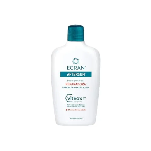 Ecran AfterSun 400 ml - Feuchtigkeitsmilch für Gesicht & Körper - Anti-Aging-Creme mit reparierender Wirkung für eine gepflegte Sonnenbräune. Ideal für alle Hauttypen und perfekt für Unisex-Anwendung.