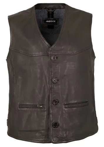 Maddox Lederweste Georgio MADDOX - Herren Lederweste Lammnappa dunkelbraun