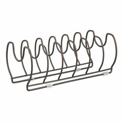 Geschirrablage silber Topfdeckelhalter Pfannenhalter Metall Ständer Rack mDesign