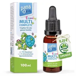 PanaKids MultiComplete+ FAMILY (100 ml) – 12 Vitamine & 4 Mineralstoffe für die ganze Familie
