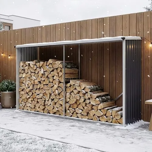 casa.pro Brennholzunterstand Kalmar aus Stahl