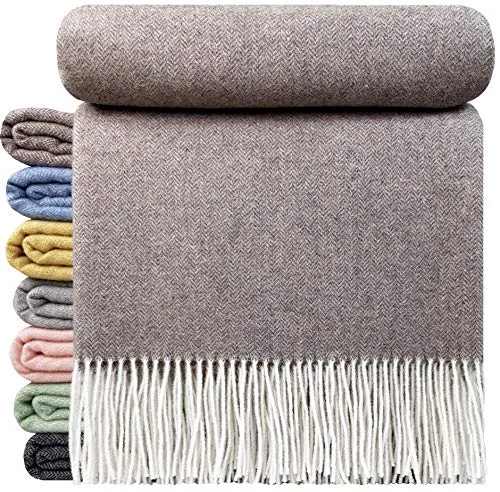 Wolldecke Merinowolle-Kaschmir-Mix