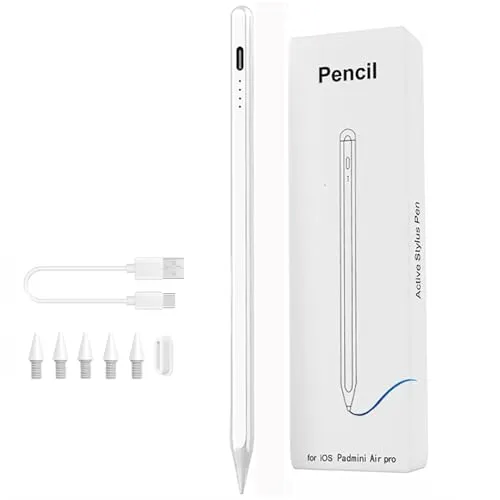 AQSQWQ Stylus Stift für i-Pad 2018-2024 mit Schnellladeleistung Palm Rejection und Neigungssensitivität, Kompatibel mit i-Pad 10/9/8/7/6, i-Pad Pro 11