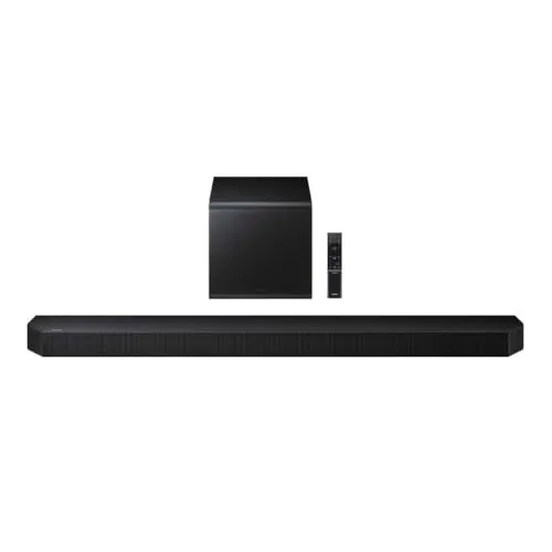 Samsung HW-QS700F Cinematic Q‑Series Soundbar (2025) - Premium Soundbar mit 3.1.2 Kanälen und Dolby Atmos für ein immersives Klangerlebnis. Inklusive kabellosem Subwoofer und Smart-Funktionen wie AirPlay 2 und Game Mode Pro.