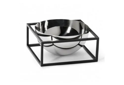 Philippi SOLO Schale L – Elegantes Design im schwarzen Metallgestell - Dekoschalen mit modernem Design von Mike Ruch, perfekt für stilvolle Wohnräume und als Blickfang auf jedem Tisch.