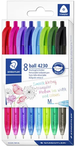 STAEDTLER Druckkugelschreiber ball 4230 M 8er Kartonetui von STAEDTLER