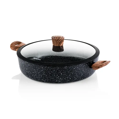 Westinghouse Bratpfanne mit Deckel - Ø 32 cm - Induktion - Black Marble Wood