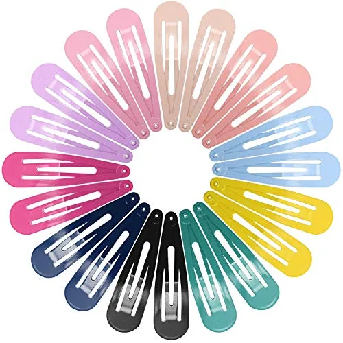 Haarspangen Mädchen, Funtopia 40 Stück Haarspangen Damen Bunte Hair Clips Metall Haarklammern Mädchen, 7cm Lange, 10 Farben mit je 4 stk