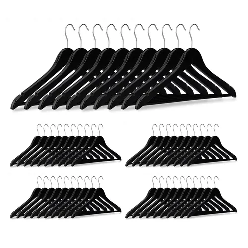 Kleiderbügel Set Holz drehbar - 50 Stück - Hochwertige Holz Kleiderbügel, drehbar und stabil, ideal für eine ordentliche Kleidersammlung. Perfekt für Zuhause oder den professionellen Einsatz.