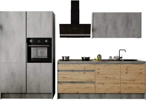 Yourkitchen Küchenblock Premium 335 TROJA – Kompakte Eleganz für Ihre Küche - Der Yourkitchen Küchenblock Premium 335 TROJA bietet modernes Design und praktische E-Geräte für eine stilvolle Küchenumgebung. Die pflegeleichte Oberfläche und durchdachte Stauraumlösungen garantieren Komfort und Funktionalität.
