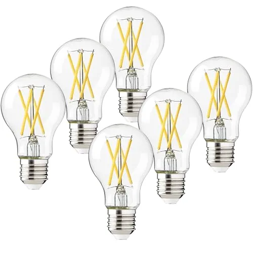Oktaplex 6er Set E27 Glühbirne LED warmweiß 2700K Glühlampe 806lm 3,8W Leuchtmittel (entspricht 60W) - Effizienzklasse A