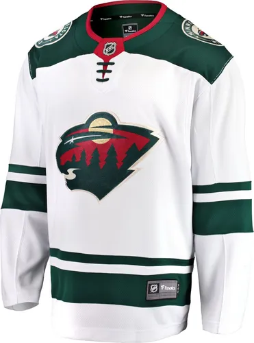 Fanatics Minnesota Wild Breakaway NHL Trikot Away Weiß - Herren-Trikots für Sport-Fans, offiziell lizenziert mit innovativen FanShield, FanTex und FanFlex Technologien für optimalen Tragekomfort.