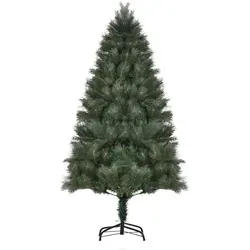 HOMCOM Künstlicher Weihnachtsbaum 180 cm mit 375 Spitzen - Künstliche Weihnachtsbäume: Dieser 1,80 m hohe Christbaum mit realistischem Aussehen und stabilem Metallständer bringt festliche Stimmung und Sicherheit in Ihr Zuhause.