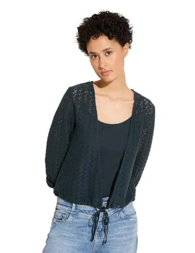 STREET ONE Häkel Bolero - Eleganter Bolero für Damen, ideal für den Sommer mit Tunnelzug im Bund und 3/4 Arm aus angenehmer Baumwollmischung.