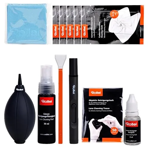 Rollei Sensorreinigungs Kit XL APS-C - Reinigungs-Sets für APS-C Kameras, inklusive hochwertiger Reinigungswerkzeuge für eine streifenfreie Sensorreinigung.