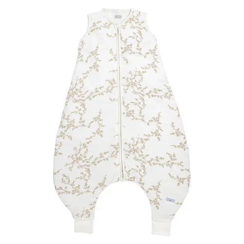 Meyco Baby Branches Sand Schlafsack jumper ungefüttert 80cm - Baby Schlafsack aus 100% Baumwolle, ideal für warme Sommernächte. Mit separaten Öffnungen für Bewegungsfreiheit und praktischem YKK-Reißverschluss. Schadstofffrei nach OEKO-Tex Standard 100.