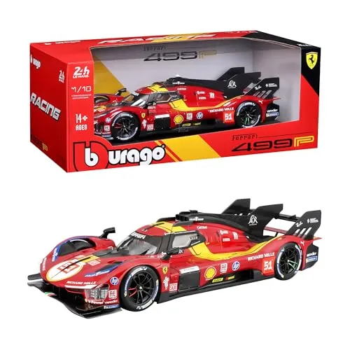 Bburago Ferrari 499P 24H LMH Hypercar 2025 #51 - Hochwertiges Diecast-Modell im Maßstab 1:18 des Ferrari 499P 24H LMH Hypercar 2025 #51 mit originalgetreuer Lackierung und öffnenden Türen. Ideal für Sammler ab 14 Jahren und perfekt als Geschenk für Motorsport-Fans.