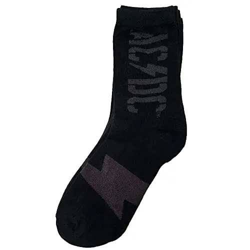 AC DC 3er-Set Socken Gr. 43-46 schwarz rot gelb