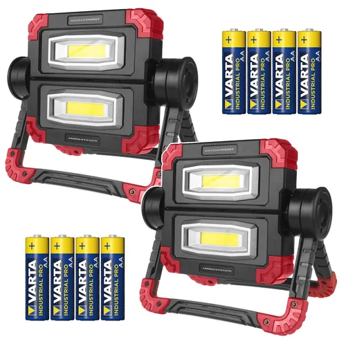 Maclean MCE439 Arbeitsleuchte 2 Stück + 8x AA Batterien