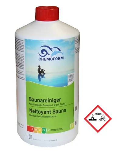 Chemoform Saunareiniger Eukalyptusduft 1 L | Sauna Holz Desinfektion Konzentrat