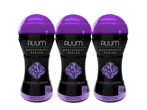 RUUM Wäscheparfüm Textilien-Parfüm Perlen Für Die Waschmaschine 210g (Spar-Set, 3-St), Für Langanhaltende Frische