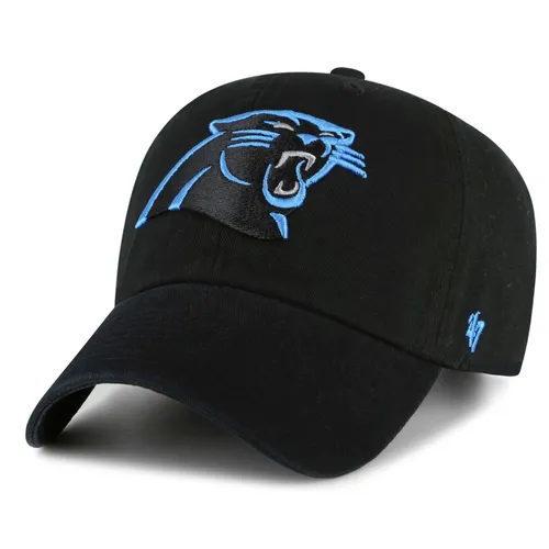 '47 Brand NFL Cap Carolina Panthers CLEAN UP - Baseball Cap mit verstellbarem Strapback-Verschluss und klassischem gebogenen Schirm. Ideal für NFL-Fans, mit hochwertiger Carolina Panthers Stickerei und aus 100% Baumwolle gefertigt.