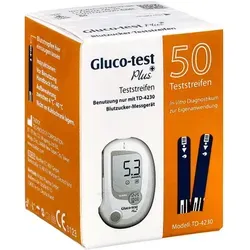 Gluco Test Plus Blutzuckerteststreifen - Blutzuckermessgeräte - Zuverlässige Teststreifen für das TD-4230 Gerät, schnelle Ergebnisse in nur 7 Sekunden und einfache Handhabung für eine effektive Diabetes-Therapie.