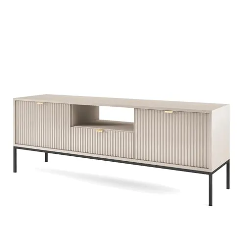 Komodee TV Schrank NANAIMO - Kaschmir - Goldene Griffe - Breite 154 cm, Höhe 56 cm, Tiefe 39 cm
