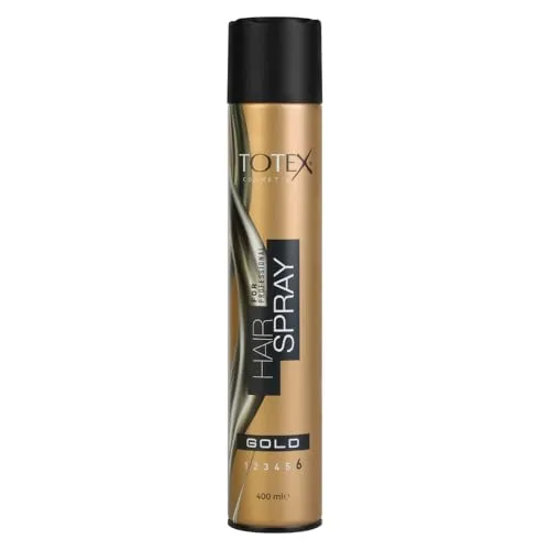Totex Haarspray für extremen Halt 400ml - Mega Hold Hair Styling Spray (Mega Hold - Gold)