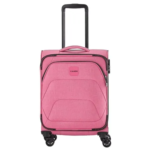 Travelite Adria 4-Rollen Kabinentrolley 55 cm - Rosa - Koffer mit 4 leichtgängigen Rollen für müheloses Manövrieren, ideal als Handgepäck und in stylischem Rosa für eine hohe Wiedererkennbarkeit.