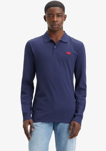 Langarm-Poloshirt LEVI'S für Herren, Gr. S, Blau - Herren-Shirts mit Logo Stickerei von Levi's®. Der taillenbedeckende Schnitt und das atmungsaktive Material sorgen für hohen Tragekomfort im Casual-Look.