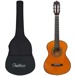 vidaXL Klassikgitarre für Anfänger mit Tasche - 1/2 Größe, ideal für Kinder und Anfänger, aus massivem Lindenholz mit hervorragender Klangqualität, inklusive witterungsbeständiger Tasche für einfachen Transport.