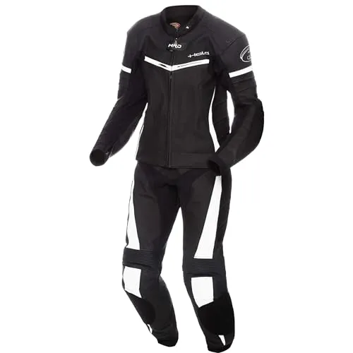 Held Spire 5614 2-Teiler Lederkombi schwarz, 48 - Motorradkombis mit hochwertigem Rindsleder, elastischen Einsätzen und zertifizierten Protektoren für optimalen Schutz und Komfort auf jeder Fahrt.