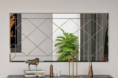 ibonto Wandspiegel Design rechteckig für modernes Wohnen - Eleganter rechteckiger Wandspiegel (120x60 cm) mit abgeschrägten Kanten und hochwertigem 4 mm Spiegelglas. Ideal für Wohnzimmer, Flur oder Schlafzimmer – eine stilvolle Bereicherung für Ihr Zuhause.