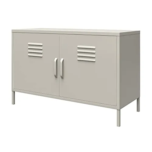 Bradford 2-Türiger Metall-Schrank in Taupe von Dorel Home Furnishings