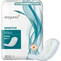 SEGUNA Sensitive Maxi Sparpaket (5 x 20 Stück) - Inkontinenzeinlagen, ideal bei leichter bis mittlerer Blasenschwäche mit leistungsstarkem Saugkern für hohen Tragekomfort und zuverlässigen Schutz.