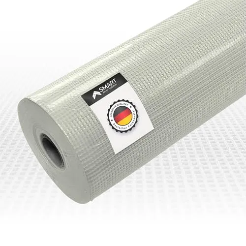 Armierungsgewebe 145 g/m² 10 m² (1x10 m) | Glasfasergewebe 5x5 mm | Alkalibeständig | Für Innen & Außen | Putzarmierung & Fassadendämmung | Weiß