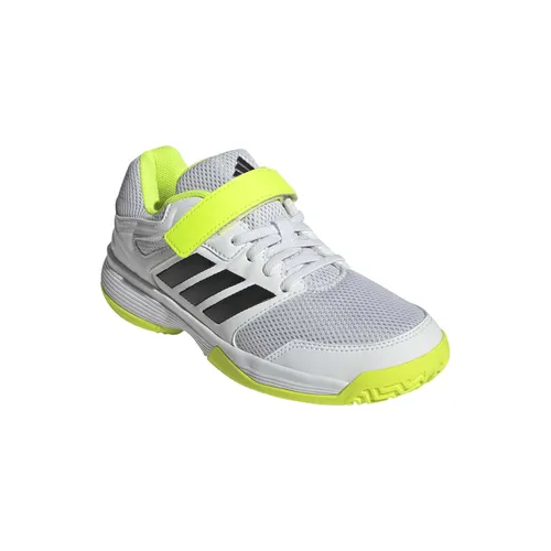 adidas Unisex Kinder Speedcourt Kids Indoor Shoes - Sportliche Wanderschuhe mit regulärer Passform, ideal für aktive Kinder und ausgestattet mit schnelltrocknendem Textilfutter.