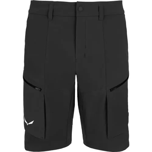 Salewa Puez DST Cargo Herren Outdoorshort - Schwarz, Größe S - Wanderhosen für Herren mit leichtem, schnelltrocknendem Material und praktischen Taschen für optimale Funktionalität beim Wandern.