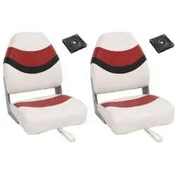 vidaXL Bootssitz-Set 4-tlg. Klappbar mit hoher Rückenlehne