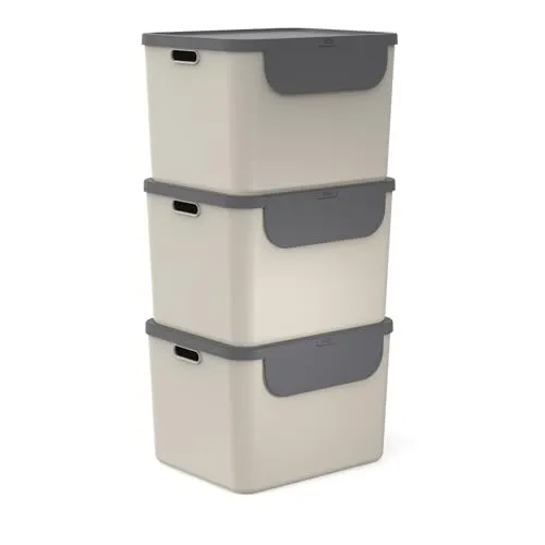Produktbild ROTHO Albula Mülltrennsystem 55l – Praktischer Recycling Mülleimer für die Küche