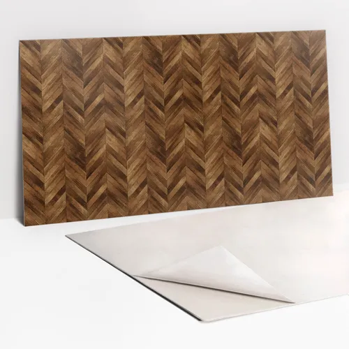 Selbstklebende Küchenplatte PVC-Vinyl Wanddekor 100x50 Braune Bretter