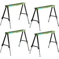 TRUTZHOLM Klappbock 4er Set - Höhenverstellbare Arbeitsböcke - Sägeböcke, höhenverstellbar von 65 cm bis 91 cm, max. Belastung 150 kg, ideal für Profis und Heimwerker, platzsparend klappbar und mit praktischem Tragegriff.