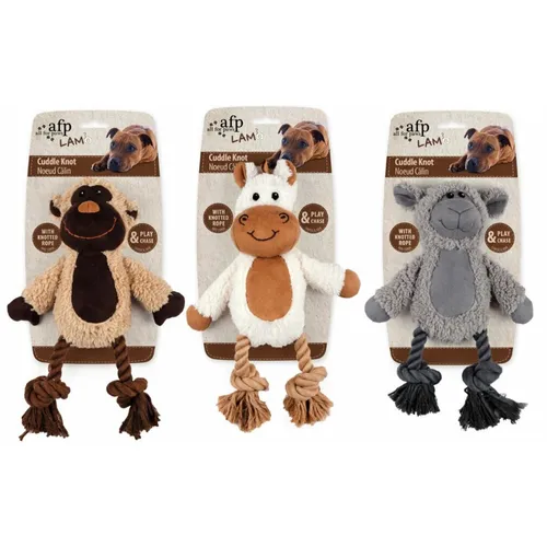 All for Paws Cuddle Knotted Rope mit Lammfell