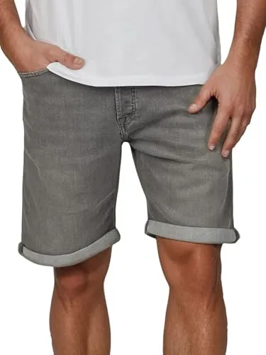 JACK & JONES Jeans Shorts Herren Stretch Kurze Hosen JJIRICK - Herren-Shorts aus hochwertigem Denim mit 20% recycelter Baumwolle für hohen Tragekomfort. Modernes Design im 5-Pocket Style, perfekt für Frühling und Sommer.